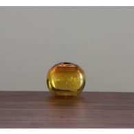 Small Amber Float Hand Blown Glass Vase - Cleared Décor