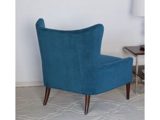 Blue Marlow Modern Wing Chair