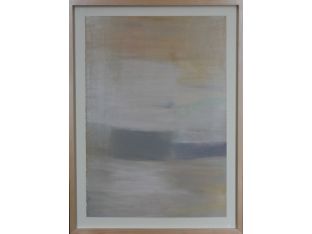 Cream and Grey Abstract Landscape 25.5W x 34H