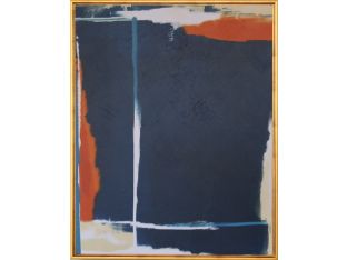 Composition of Blue and Orange II 31.5W x 39.5H