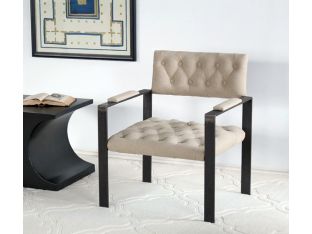 Boston Chair with Natural Tufted Linen Seat and Back