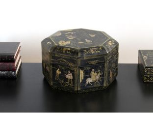Chinese Octagonal Wooden Box