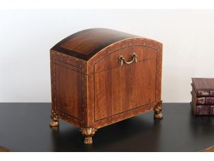 Wood Finish Footed Square Chest
