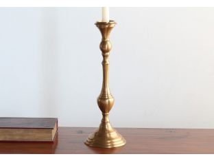 Elegant Antique Brass Candle Holder