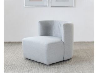 Maya Club Chair in Light Gray Fabric
