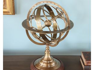 Etched Brass Armillary - Cleared