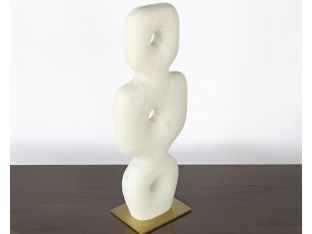 Ivory Stone Stacked Totem - Cleared Décor