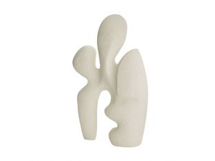 Matte White Abstract Sculpture - Cleared Décor