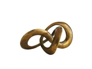 Antique Brass Spiral Sculpture - Cleared Décor