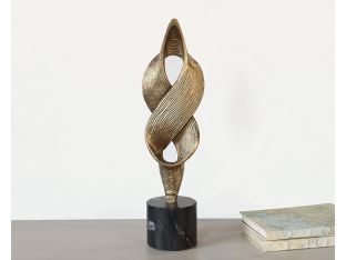 Abstract Antique Brass Infinity Scultpure -Cleared