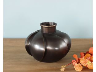 Bronze Deco Swirled Vase  - Cleared