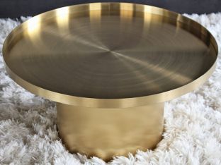 Titanium Gold Drum Coffee Table