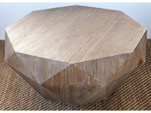 Reclaimed Elm Faceted Coffee Table