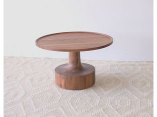 Circular Solid Acacia Wood Coffee Table