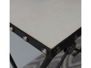 Iron Rosette French Side Table