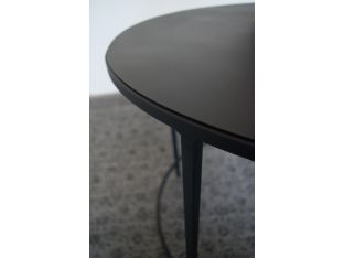 Slim Round End Table In Natural Steel