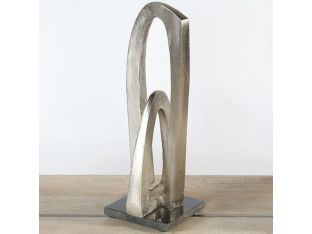 Double Vaulted Aluminum Sculpture - Cleared Décor