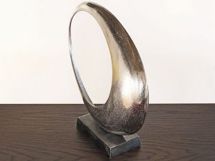 Small Abstract Crescent Moon Sculpture - Cleared Decor