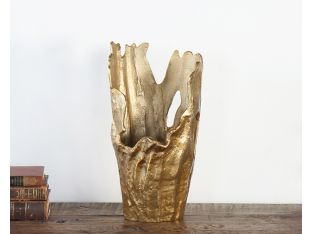 Gold Abstract Sculptural Vase - Cleared Decor