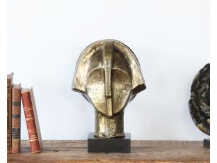 Gold Abstract Head Sculpture - Cleared Decor