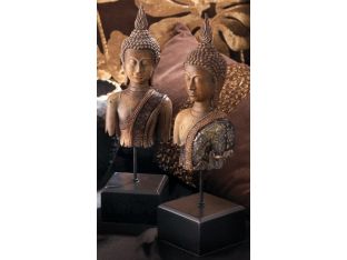 Set of 2 Burmese Buddha on Stands