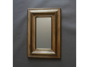 Oak Beveled Frame Mirror