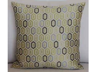 Pewter Geometric Pattern Pillow