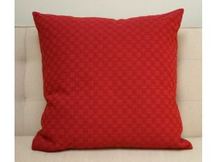 Red Interlocking Circles Pillow