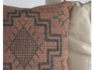 Tribal Print Rust Pillow