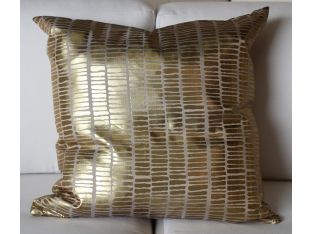 Gold Metallic Rows Pillow