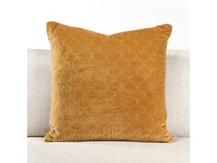 Marigold Quilted Velvet Pillow