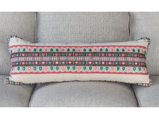Pink And Green Boho Pillow