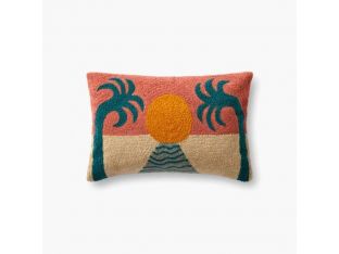Sunset And Palms Pillow
