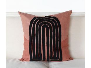 Rust And Black Arch Pillow