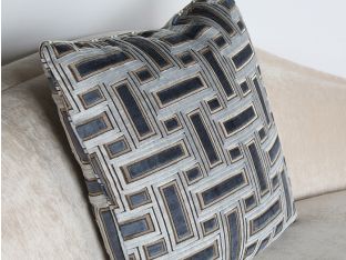 Blue Geometric Throw Pillow