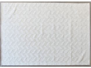 8' X 11'  Ivory Hand Loomed Geometric Wool Rug