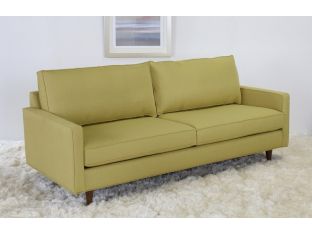 Modern Fern Sofa with Tapered Walnut Legs