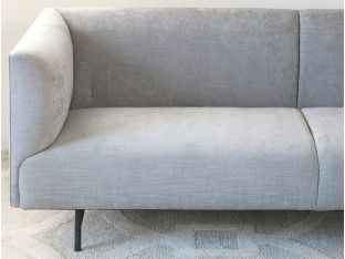 Rockford Sofa in Gray with Powder Black Legs