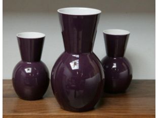Set of 2 Plum Vases