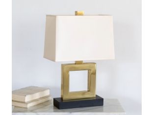 Brass Square Table Lamp
