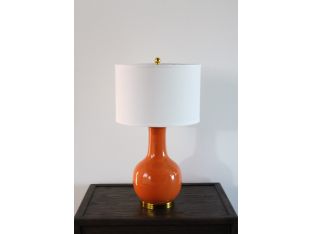 Orange Ceramic Paris Lamp
