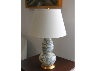 Blue and White Color Swirls Lamp