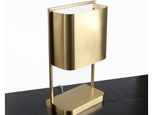Modern Brass Finished Steel Table Lamp