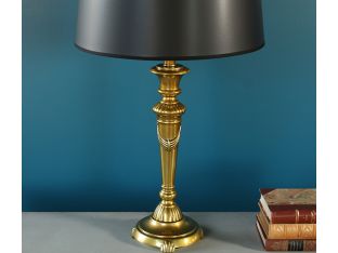 Burnished Brass Candlestick Desk Lamp
