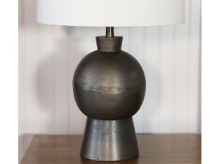 Textured Black Aluminium Table Lamp 