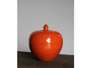 Orange Crackle Melon Jar