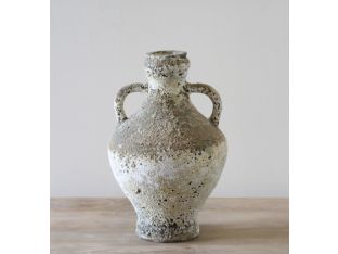 Distressed Earthenware Bulb Vase