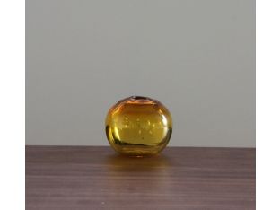 Small Amber Float Hand Blown Glass Vase - Cleared Décor