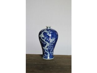 Blue and White Cherry Blossom Plum Vase