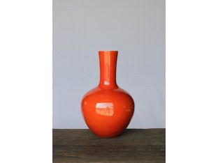 Orange Medium Globular Vase